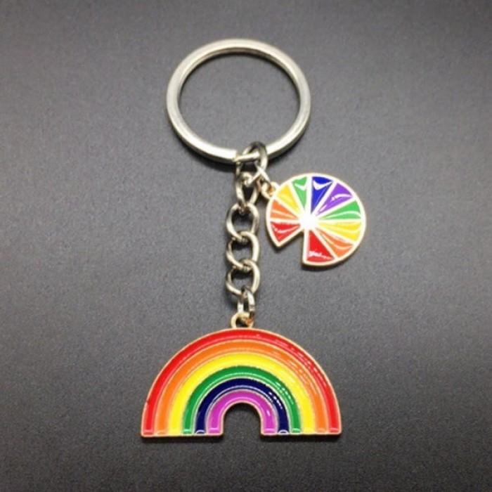 Pride Rainbow With Color Chart Keychain