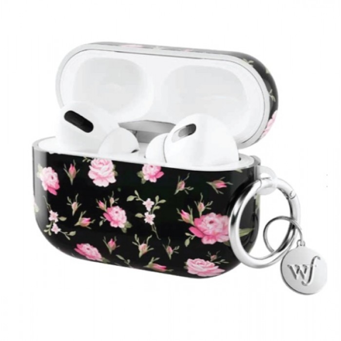 Wildflower Airpod Pro Case Black & Pink Floral