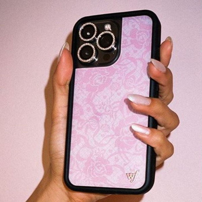 Wildflower iPhone Case Pink Lace