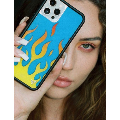 Wildflower Cases Flames Blue iPhone Case