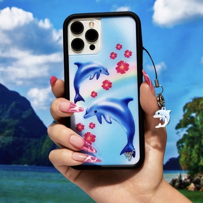 Wildflower Cases Dolphin Love iPhone Case with Dolphin Charm