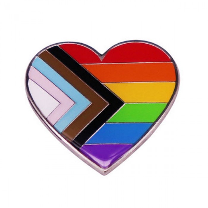 Pride Heart Progress Pin