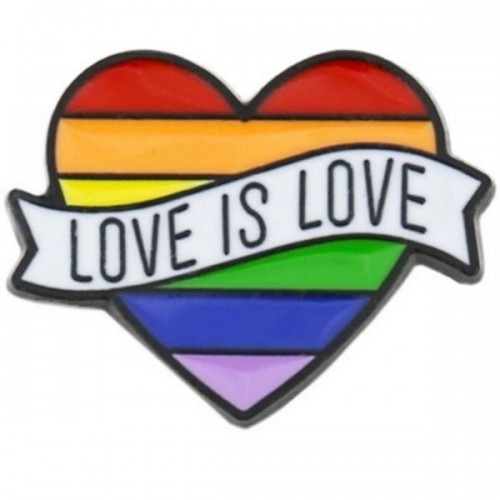 Pride Heart Love Is Love Pin