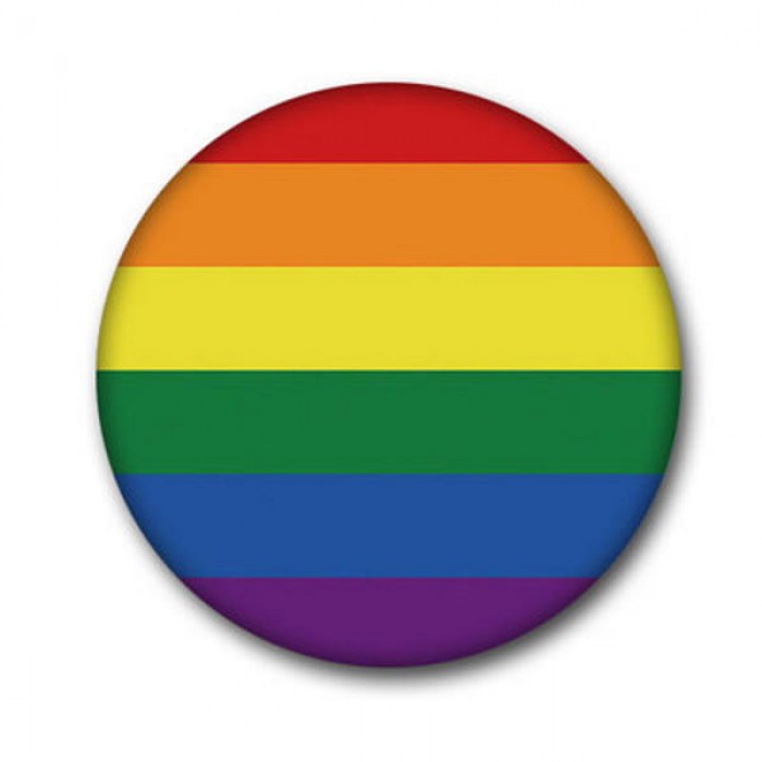 Pride Rainbow Round Pin