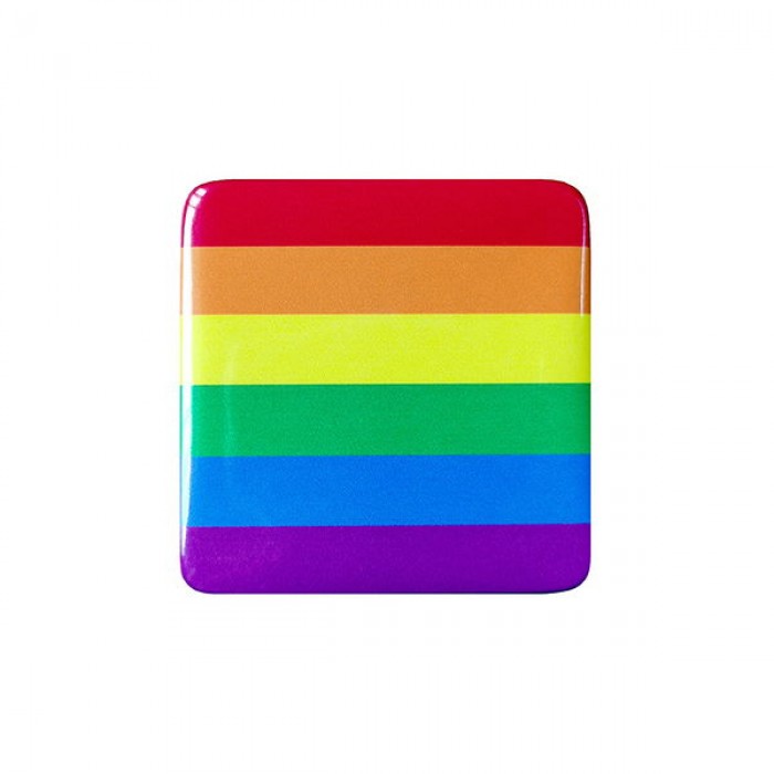 Pride Rainbow Square Pin