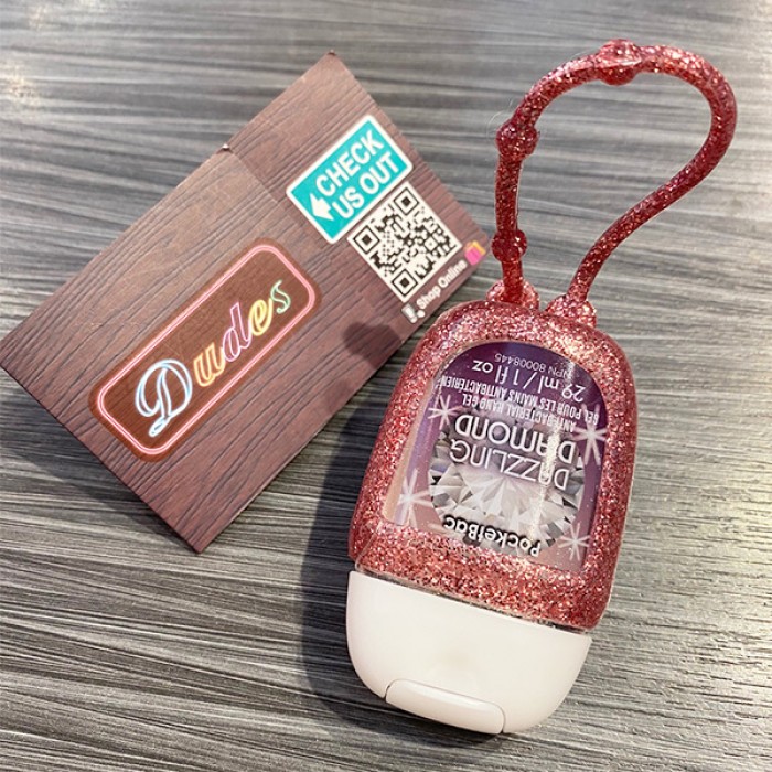 Bath & Body Works PocketBac Hand Sanitizers Holder Red Shimmer (Hand Sanitizer is NOT included)