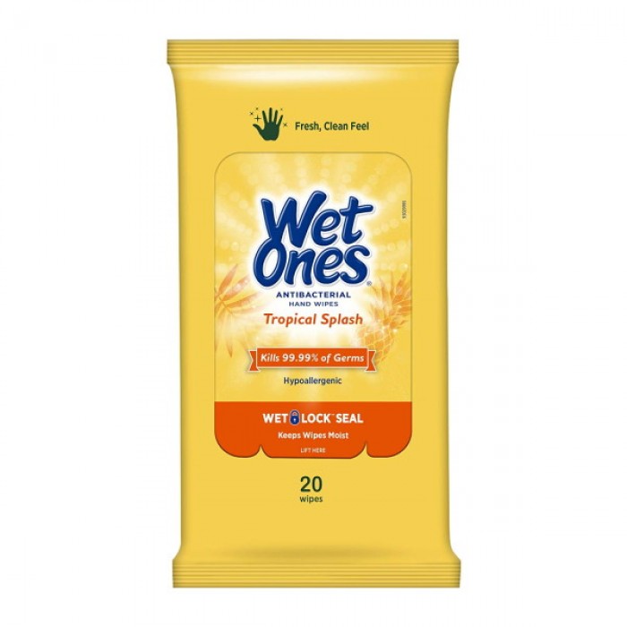 Wet Ones Antibacterial Wipes Tropical Splash To Go Pack (20 ct)