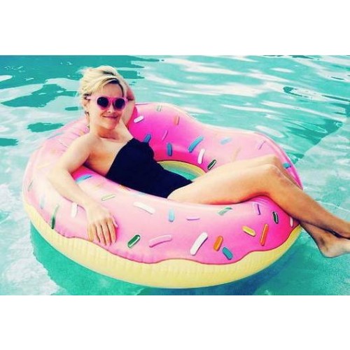 Giant Pool Float Strawberry Donut 