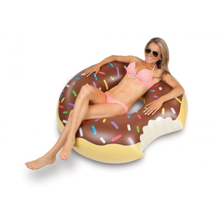Giant Pool Float Chocolate Donut 