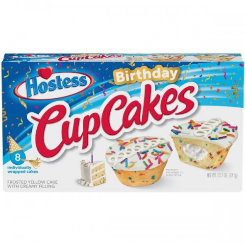 Hostess Birthday Cupcake with Cream Filling (8 ct)