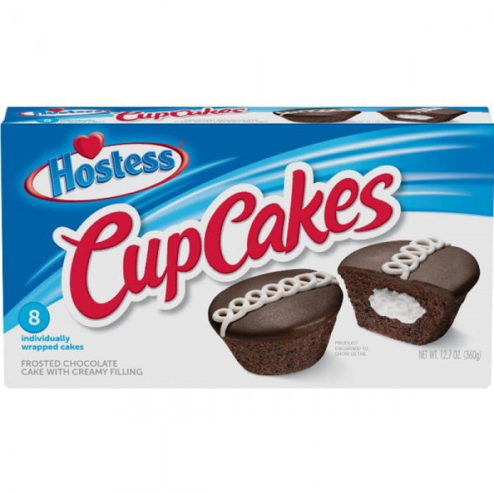 Hostess Cake Chocolate Cupcake with Cream Filling (8 ct)