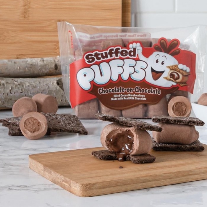 Stuffed Puffs Marshmallows Chocolate Filled With Chocolate