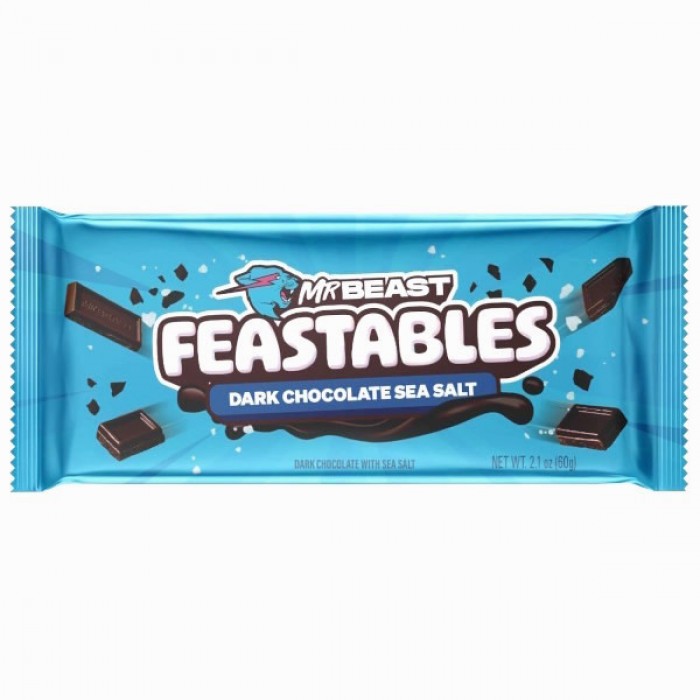 Feastables MrBeast Chocolate (New Edition) Dark Chocolate Sea Salt