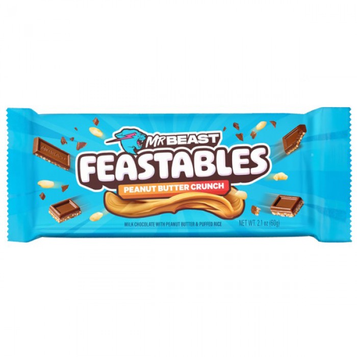 Feastables MrBeast Chocolate (New Edition) Peanut Butter Crunch