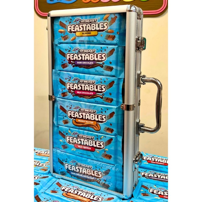 *Feastables MrBeast Chocolate Briefcase (New Edition - 6 CT with a Briefcase)