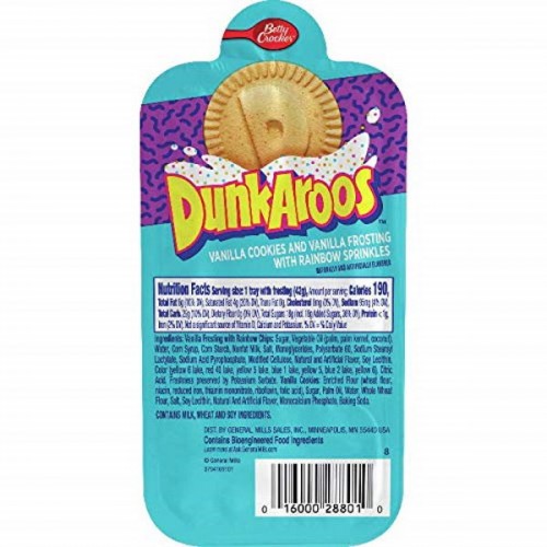 Dunkaroos Vanilla Frosting Cookies (Pack of 6)
