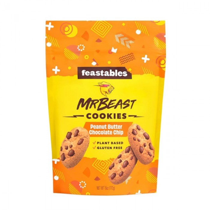Feastables Mr Beast Cookies Chocolate Chip Peanut Butter