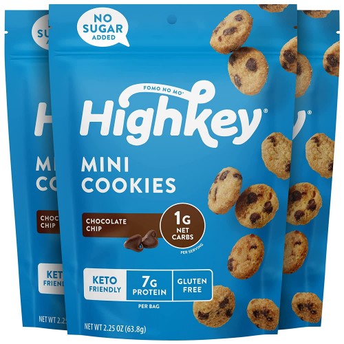 Highkey Keto Zero Sugar Mini Cookies Chocolate Chips
