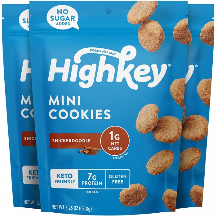 Highkey Keto Zero Sugar Mini Cookies Snickerdoodle