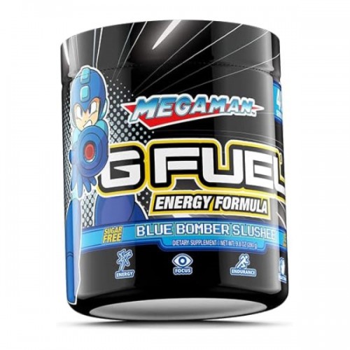 G Fuel Energy Formula Drink Mix Mega Man Blue Bomber Slushee