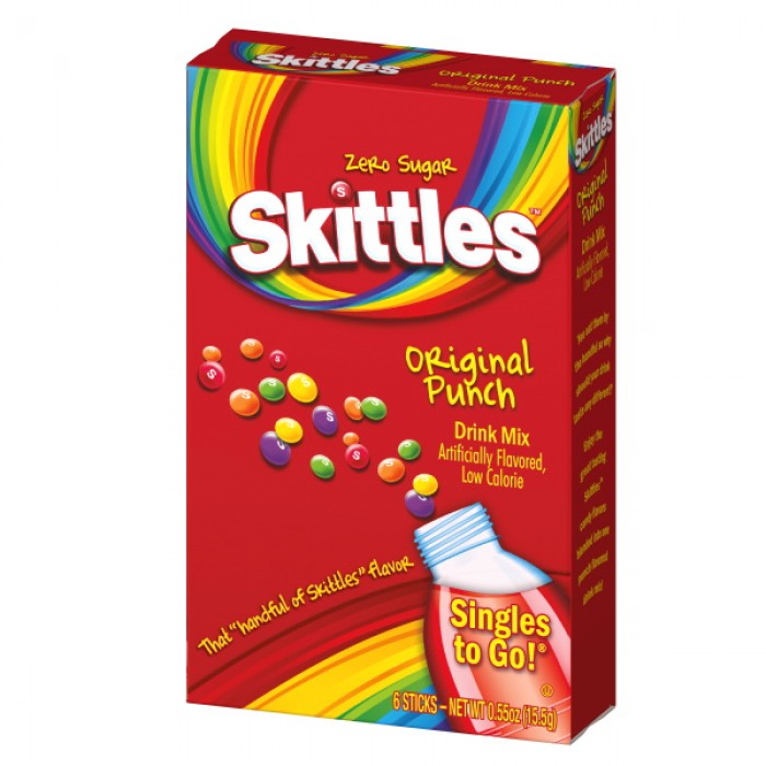Skittles Drink Mix Single To Go Zero Sugar Original Punch (6 ct)