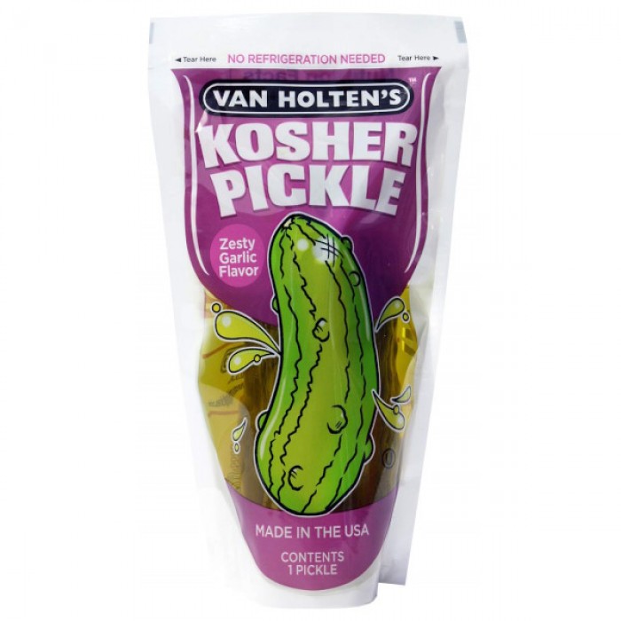 Van Holtens Pickle Kosher Zesty Garlic
