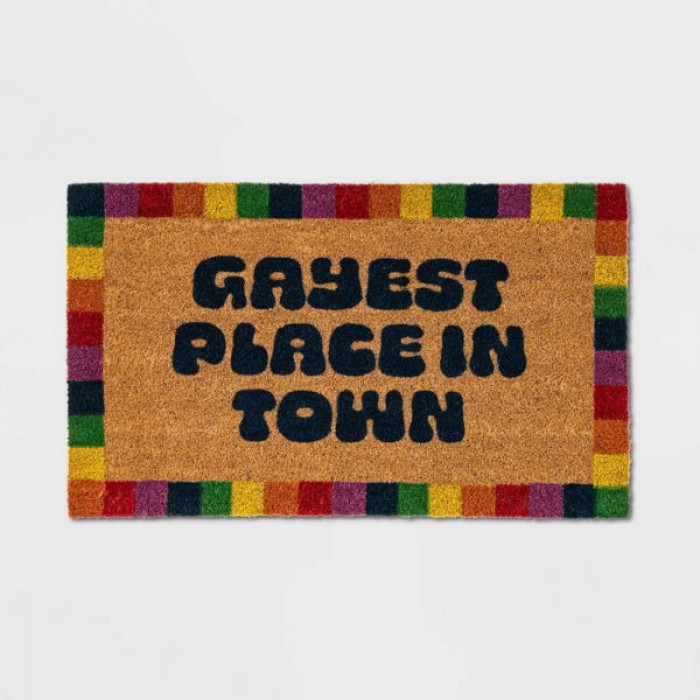 Pride Doormat Gayest Place in Town