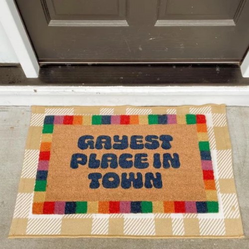 Pride Doormat Gayest Place in Town
