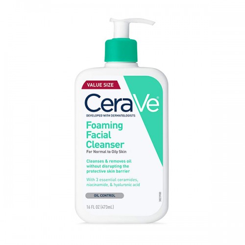 CeraVe Foaming Facial Cleanser for Oily Skin (Family Size)